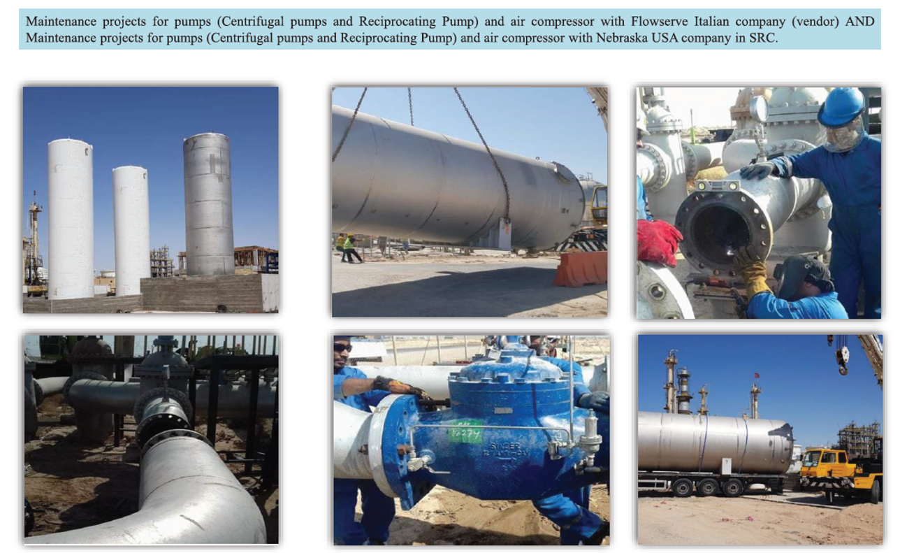 Maintenace projects for pump